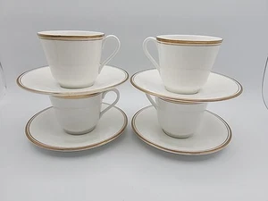 4 x Vintage Royal Doulton Gold Concord H5049 Kaffeetassen und Untertassen Set Discont - Bild 1 von 17