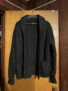 RRL by Ralph Lauren Aran Knit Shawl Collar Cardigan Large Wool - Picture 1 of 4