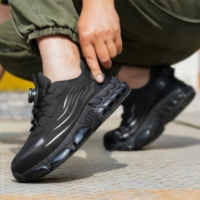 Нерушимые мужские рабочие ботинки безопасности обувь стальной носок ботинки легкие кроссовки - Изображение 1 из 4