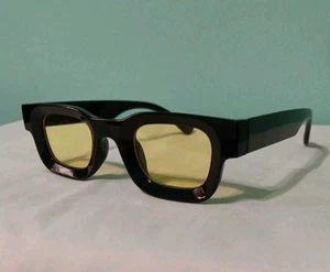 Punk Eyeglasses PU003 Black W-Yellow Lenses 41□17-145 NEW - Picture 1 of 4