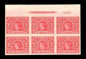 MOMEN: US #371 PLATE BLOCK OF 6 MINT OG NH PSE GRADED CERT XF-90 LOT #94916 - Picture 1 of 3