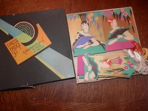 Vintage Gibson Finesse Bridge Set 4 Game Pads 16 Tallies, Flapper Ladies, Unused - Picture 1 of 5