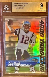 BGS 9 Tom Brady 2014 Topps Chrome Refractor Rainbow Holo SP Rare Insert 4k YDS - Picture 1 of 2