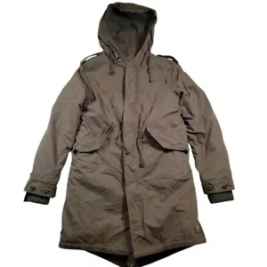 Aritzia TNA Women's Britannia Brushed Cotton Parka Sz XS Olive Brown Military - Picture 1 of 9