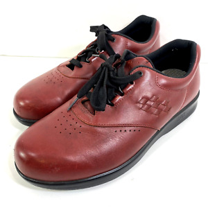 SAS Free Time Red Leather Walking Tripad Comfort Lace Up Shoes Women's US 9.5 W