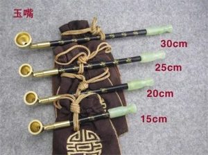 Handmade Chinese Long Stem Tobacco Smoking Pipes Wood Jade Cigarette Holder Pipe - Picture 1 of 5