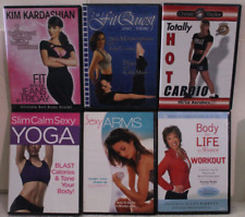 6 workout DVD lot Sexy Arms slim calm yoga body for life women Kim Kardashian