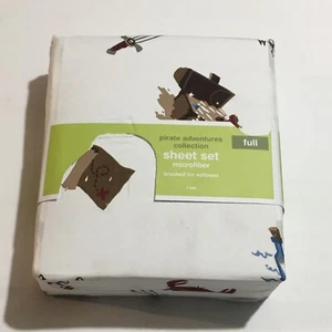 Full Size Microfiber Sheet Set, Pirate (Flat Sheet, Fitted Sheet, 2 Pillowcases) - Picture 1 of 3