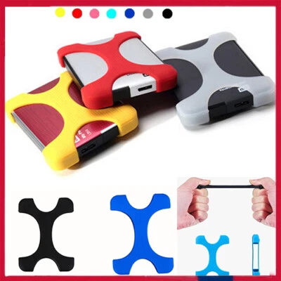 2.5" Portable External Hard Disk Drive Bag Carry Case Cover Silicon Rubber Case❥ - Image 1 of 4