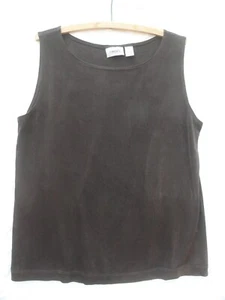 Chico's 2 Knit Tank Misses XL Acetate Brown Textured MINT - Picture 1 of 5