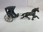 Vintage   Cast Iron Surry Buggy And Horse Toy   418