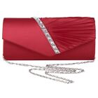 Ladies Diamond Ruffle Party Prom Bridal Evening Envelope Clutch Bag, Ly66827342