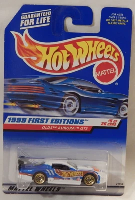 Olds Aurora GT3 Race Car Hot Wheels 1999-911 First Editions Retired 2012 - Image 1 of 4