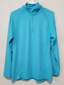 CHAMPION Long Sleeve Blue Half Zip Pull Over Activewear Top Breathable M Women's - Picture 1 of 12