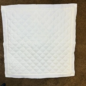 Pottery Barn 100% Linen Pillow Sham Euro Diamond Quilted Filling 29" x 29" - Picture 1 of 8