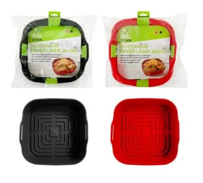 2x Silicone Liners Square Air Fryer Non-stick Reusable Silicone Baking Tray Bowl - image 1 of 4