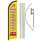 Campground Full Curve Windless Swooper Flag & Pole Kit Camping