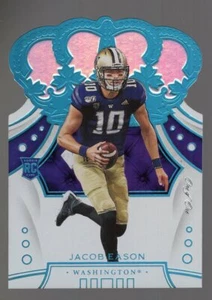 JACOB EASON 2020 PANINI CHRONICLES CROWN ROYALE PLATINUM ROOKIE RC 1/1 COLTS - Picture 1 of 2