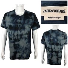 Zadig & Voltaire Mens Large or XL Shirt Tie Dye Crew Neck Chest 45” EUC