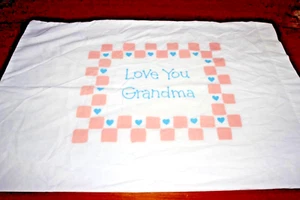 Pillowcase Sweet Love You Grandma Cotton Blend Standard Percale - Picture 1 of 2