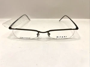 Mitani Eyeglasses Pure Titanium HalfRim ME76 3.TPMD Demo Lens Grey 48-18-148 - Picture 1 of 6