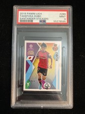 2019 Panini La Liga Santander Sticker Takefusa Kubo Stars RC Rookie PSA 9 POP 1