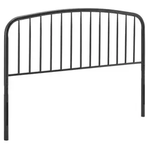 Pemberly Row Modern Farmhouse Twin Metal Spindle Headboard in Black - Picture 1 of 6