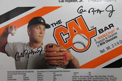 Cal Ripken Jr ORIOLES Signed 6x7 Morley Candy Wrapper RARE AUTOGRAPH JSA Letter - Image 1 of 4