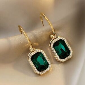Fashion Gemstone Stud Hook Earrings Drop Dangle Women Party Jewelry Gift