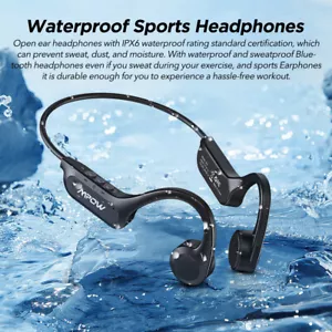 Bone Conduction Wireless Headphones Bluetooth 5.3 Headset Sport Swimming Earbuds - Picture 1 of 22