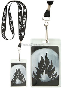 Divergente Película Negro Intrépido Sello de Fuego Soporte de Identificación Correa para el Cuello Cordón NECA NUEVO - Imagen 1 de 1