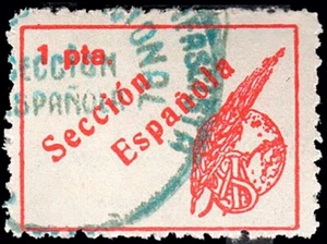 España - Guerra Civil - Viñetas Políticas - Allepuz o 1283 "S.I.A. 1 Pta." - Imagen 1 de 1