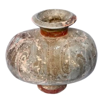 Antique Chinese Han Dynasty 206 Bc-220 Ad Cocoon Jar - Image 1 of 4