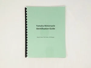 Códigos de año modelo de motocicleta Yamaha rangos guía de identificación manual manual - Imagen 1 de 4