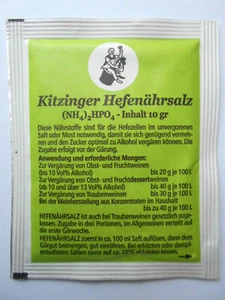 KITZINGER HEFENÄHRSALZ Pulver für die Weinherstellung 10g - Bild 1 von 1