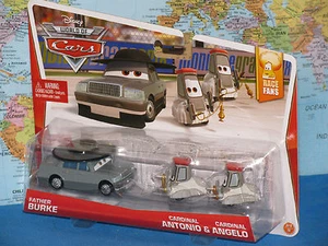DISNEY WORLD OF CARS FATHER BURKE CARDINAL ANTONIO & CARDINAL ANGELO 3 PACK VHTF - Picture 1 of 6