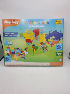 Imagimake Mapology USA & World Map Puzzle with Flags, Capitals, Stickers | Ed... - Picture 1 of 2
