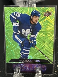 NICK ROBERTSON--2020-21 UPPER DECK--GREEN DAZZLERS--MAPLE LEAFS--FREE SHIPPING - Picture 1 of 2