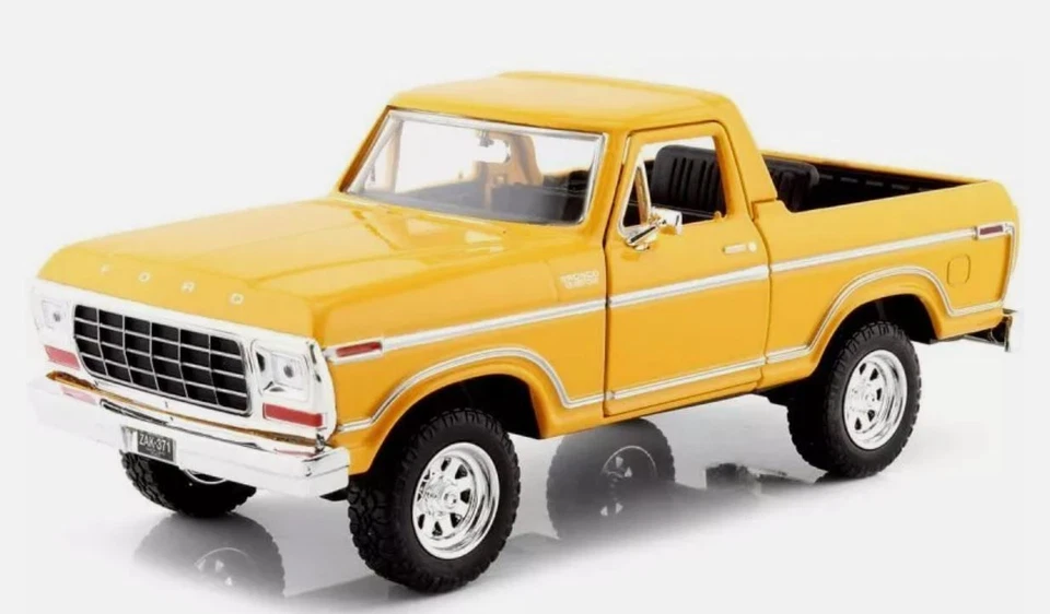 MOTOR MAX, FORD Bronco 1978 Jaune, échelle 1/24, MMX79374YL - Photo 1/1