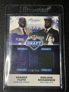 2013 Panini Prestige Dual Materials #8 Sharrif Floyd Sheldon Richardson /299🔥 - Picture 1 of 2