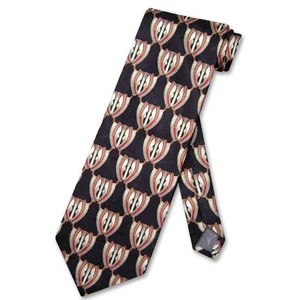 Corbata de cuello Antonio Ricci de seda hecha en ITALIA diseño geométrico para hombre #5667-4 - Imagen 1 de 2