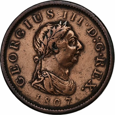 [#1048712] Great Britain, George III, Penny, 1807, Copper, EF, KM:663 — 第 1/2 张图片