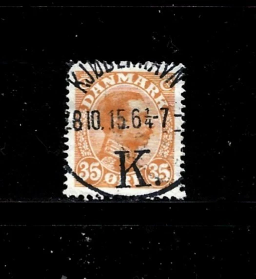 Sello de Dinamarca Scott # 114-35o-usado/LH-NG-1913-28 Foto 1 de 1