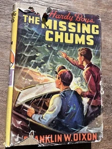 The Hardy Boys #4 The Missing Chums 1928 HC DJ Grosset Dunlap Franklin W. Dixon - Imagen 1 de 6