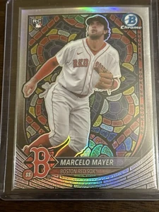 2025 Bowman Chrome Baseball Marcelo Mayer Etched In Glass SSP Rookie Card - Bild 1 von 8