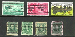 Collection Precancels Sc #300 Etc TENN MASS MICH NY Station 1- 6 cent US 94-3 - Picture 1 of 3