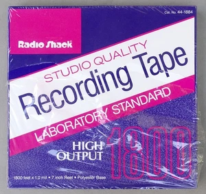 Radio Shack Studio Quality Recording Tape 7 Inch Reel 1800 Ft High Output New - Picture 1 of 3