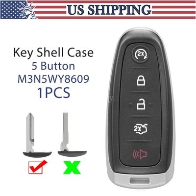 Replacement For 2011 2012 2013 2014 2015 Lincoln MKX Key Fob Shell Case Cover 5B - Image 1 of 4