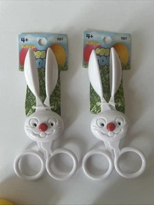 Lot of 2 Bunny Egg Dipper Tongs for Easter Dyeing Scissor Spoon Design Unopened - Picture 1 of 2