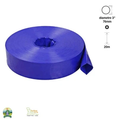 Tuyau évacuation eau gros débit pour pompe de jardin diamètre 3" longueur 50m - Photo 1/2